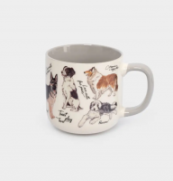 ANLAF-ELN-070725-2 Кружка 400 мл, фарфор N, бело-серая, Собаки, Pets