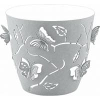 LF101310025 Цветочный горшок, кашпо Butterflies 2,5 л D175 мм, жемчужно-серый, PLASTIC REPUBLIC