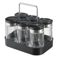 SH-SJ-JS-BLK-Set6 Набор для специй с подставкой 100мл SPICE BOX