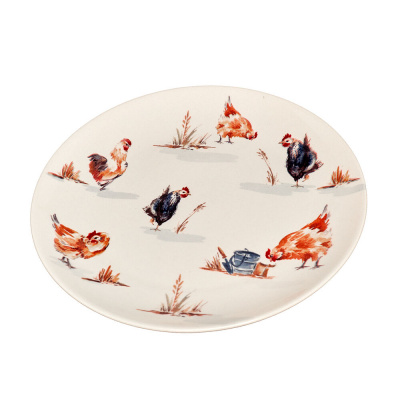 Тарелка десертная 21см Tudor, декор COUNTRY FARMYARD GR03_21PL
