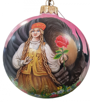 Елочная игрушка 10см, декор "Русские сказки", авторская роспись, МИКС