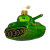 ФУ4-2218 Ёлочная игрушка 6,5см, декор "Танк", стекло, в подарочной упаковке