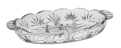 990/90101/0/67410/405-109 Салатник-кабарет 40,5см, 5 секции, Crystal Bohemia, серия "TULIP", хрусталь