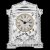 990/79400/8/57400/160-119  Часы хрустальные 16 см Crystal BOHEMIA