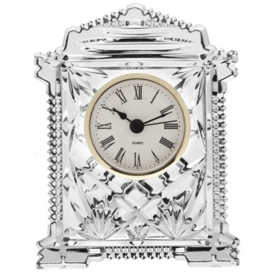 990/79400/8/57400/160-119  Часы хрустальные 16 см Crystal BOHEMIA
