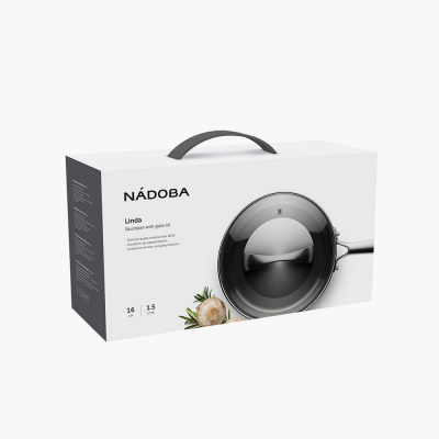 796014  Ковш со стеклянной крышкой 16см 1,5л NADOBA, серия LINDA