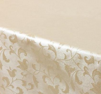 5789 Скатерть овальная 152*228 см, "MEIWA", бежевая 