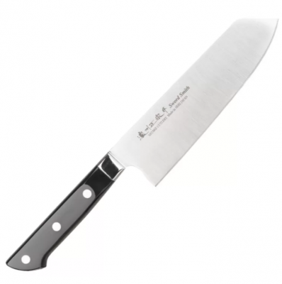 803-687 Нож кухонный Сантоку Bunka 170мм, Satake, серия Stainless Bolster, Япония