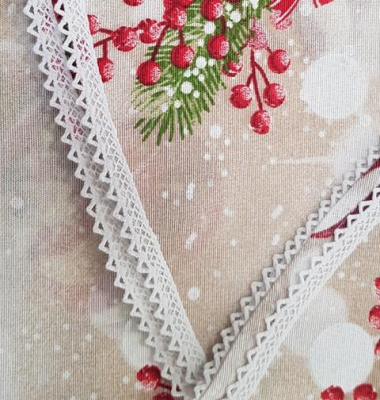 Скатерть НОВОГОДНЯЯ овальная 160*240см, Посудный ряд, принт  Шары