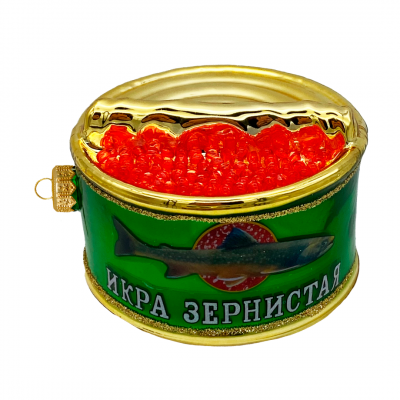 ФУП4-2427 Елочная игрушка 9,5 см , декор "Икра", в подарочной упаковке